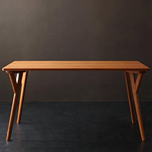優雅に寛ぐ 天然木ブラックチェリー材 北欧デザインダイニング テーブル