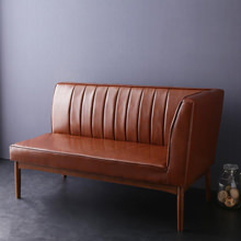 上質な ウォルナット モダンデザインリビングダイニング アームソファ