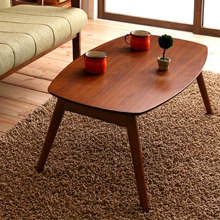 レトロな雰囲気にキュートな脚 ウォールナット北欧デザイン ローテーブル