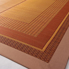 [261×352] 優しい天然エアコン 純国産モダンデザインい草ラグ 不織布なしタイプ ベージュ