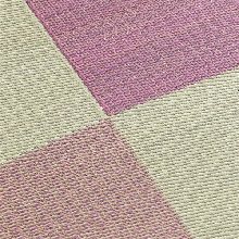 [261×261] 遊びゴコロのあるブロックチェック柄で、夏顔を作る 国産い草ラグ コンパクトタイプ ピンク