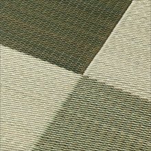 [140×200] 遊びゴコロのあるブロックチェック柄で、夏顔を作る 国産い草ラグ もっとふっくらタイプ グリーン