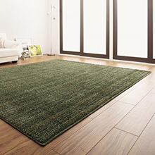 [200×300] しっとりでふんわりが56通り 国産ミックスシャギーラグ フォレストグリーン