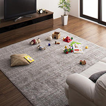 100×140] しっとりでふんわりが56通り 国産ミックスシャギーラグ