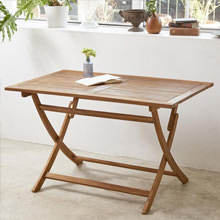 優雅な気分 アカシア天然木折りたたみ式ナチュラルガーデンファニチャー テーブル