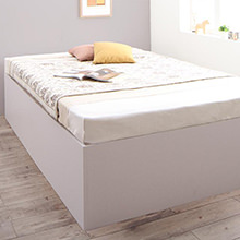 深さの選べる 大容量収納庫付きベッド ベーシック床板仕様 (シングル)