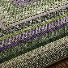 [191×191] 繊細な三重織で作られた耐久性もばつぐんの 純国産ラインデザインい草ラグ 裏地あり グリーン