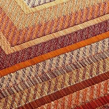 [70×120] 繊細な三重織で作られた耐久性もばつぐんの 純国産ラインデザインい草ラグ ふっくら6mm ブラウン