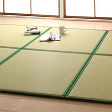 お手入れ簡単な畳空間を気軽に取り入れられる はっ水国産ユニット畳 6枚入り グリーン