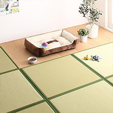 お手入れ簡単な畳空間を気軽に取り入れられる はっ水国産ユニット畳 9枚入り グリーン
