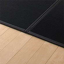 お手入れ簡単な畳空間を気軽に取り入れられる はっ水国産ユニット畳 2枚入り ブラック