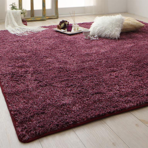 美品　贅沢シャギーラグ 大判カーペット ラベンダー 190cm×280cm 美品 贅沢シャギーラグ 大判カーペット ラベンダー 190cm×280cm 190