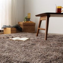 [190×280] 一年中快適な素材感 “もっと”ふかふかマイクロファイバーの贅沢シャギーラグ モカブラウン
