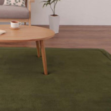 [190×190] 20mm厚のウレタンがごろ寝を至福の一時に変える マイクロファイバーラグ ナチュラルベージュ