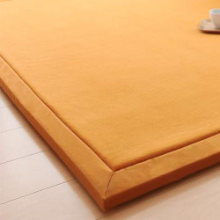 [190×240] 20mm厚のウレタンがごろ寝を至福の一時に変える マイクロファイバーラグ サニーオレンジ
