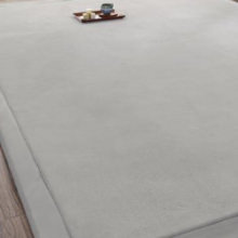 [190×240] 20mm厚のウレタンがごろ寝を至福の一時に変える マイクロファイバーラグ シルバーアッシュ