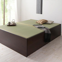 癒しの空間を 日本製・布団が収納できる大容量収納畳ベッド (セミダブル)