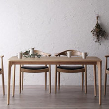 特別な家具 天然木オーク無垢材北欧デザイナーズダイニング  テーブル