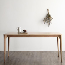 上質な暮らし 天然木オーク無垢材北欧ダイニング テーブル