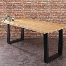 重厚感を楽しむ 天然木無垢材ヴィンテージデザインダイニング テーブル