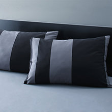 日本製・綿100％アーバンモダンボーダーデザインカバーリング 枕カバー