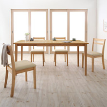 アレンジ自在 収納ワゴン付コンパクト伸縮式北欧デザインダイニング 3