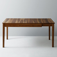 天然木ウォールナット材モダンデザイン伸縮式ダイニング テーブル