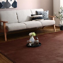[190×270] 厚さが選べる 贅沢プレミアムファイバーのとろけるラグ 洗える5mm厚ウレタン入りタイプ モカブラウン