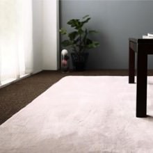 [190×270] 厚さが選べる 贅沢プレミアムファイバーのとろけるラグ 洗える5mm厚ウレタン入りタイプ トープパープル