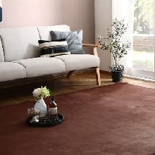 [190×190] 厚さが選べる 贅沢プレミアムファイバーのとろけるラグ 極厚20mm厚ウレタン入りタイプ モカブラウン