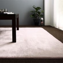 [190×270] 厚さが選べる 贅沢プレミアムファイバーのとろけるラグ 極厚20mm厚ウレタン入りタイプ トープパープル