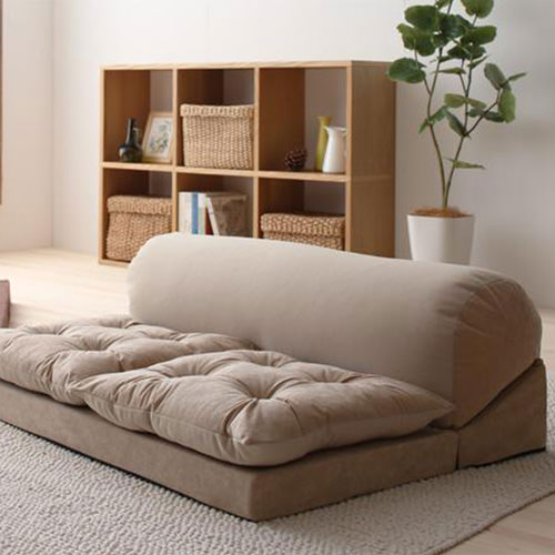 コーデュロイ ビーズクッション クリーム色 LOOSY ソファー LOOSY 2人