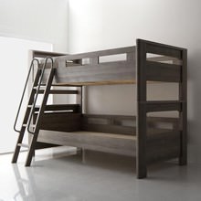 成長しても使えるお洒落なカラー デザイン2段ベッド (シングル)