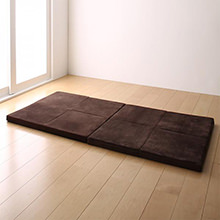 [90×180] ふかふかのラグで快適な床生活 お部屋まるごとベッドラグ ブラウン