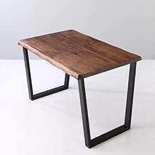 本物の貫禄 天然木ウォールナット無垢材の高級デザイナーズダイニング テーブル