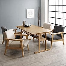 ぬくもり溢れる モダンデザイン ソファダイニング 4点セットの詳細
