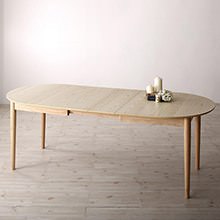 完璧な美しさ 天然木アッシュ材 伸縮式オーバルダイニング テーブル