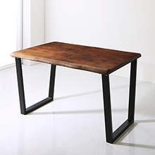 無垢の質感 天然木ウォルナット無垢高級デザインリビングダイニング テーブル