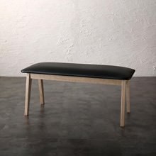 自然そのままの魅力 天然木オーク無垢材モダンデザインダイニング ベンチ