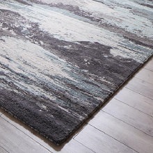 [190×190] おしゃれな 高品質2柄から選べるグラフィック風デザインラグ (スクエアタイプ) ホープグレー
