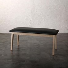 センスが光る 天然木塩系モダンデザインダイニングベンチ