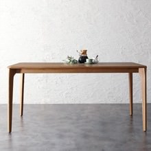 本物の魅力 天然木オーク無垢材モダンデザインダイニング テーブル