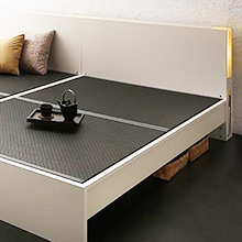 好みに合わせて畳を選べる 高さ調整できる国産畳ベッド (セミダブル)