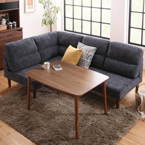 暮らしが広がる 高さ調節可能ハイバックこたつソファダイニング 4点