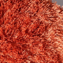 [100×150] 豊かな色彩が魅力 洗濯機で洗えるシャギーラグ 楕円タイプ オレンジ
