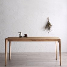 豊かな木 選べる無垢材テーブルデザインチェアダイニング テーブル (木脚タイプ)