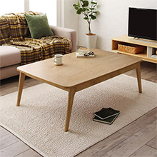 あたたかみ感じるやわらかな見た目 木目で選べる 北欧デザイン こたつテーブル
