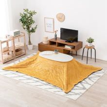 こたつ布団 うす掛け (約)195×180cm  イエロー　ビケ7560-YE  【北海道・沖縄・離島 送料別】 しっかり温もる 薄掛けこたつ布団 195×180cm (イエロー)の詳細