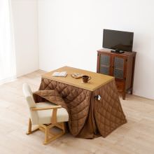 ダイニングこたつ3点セット 幅90cm (ナチュラル)
