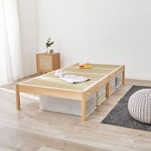爽やかな天然い草の癒し 組立簡単 畳シングルベッド (ナチュラル/キフネ)